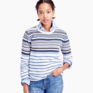 J Crew wool fair isle sweater